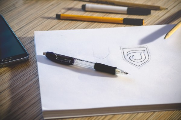 desk-workspace-pencil-paper-logo-sketch-work